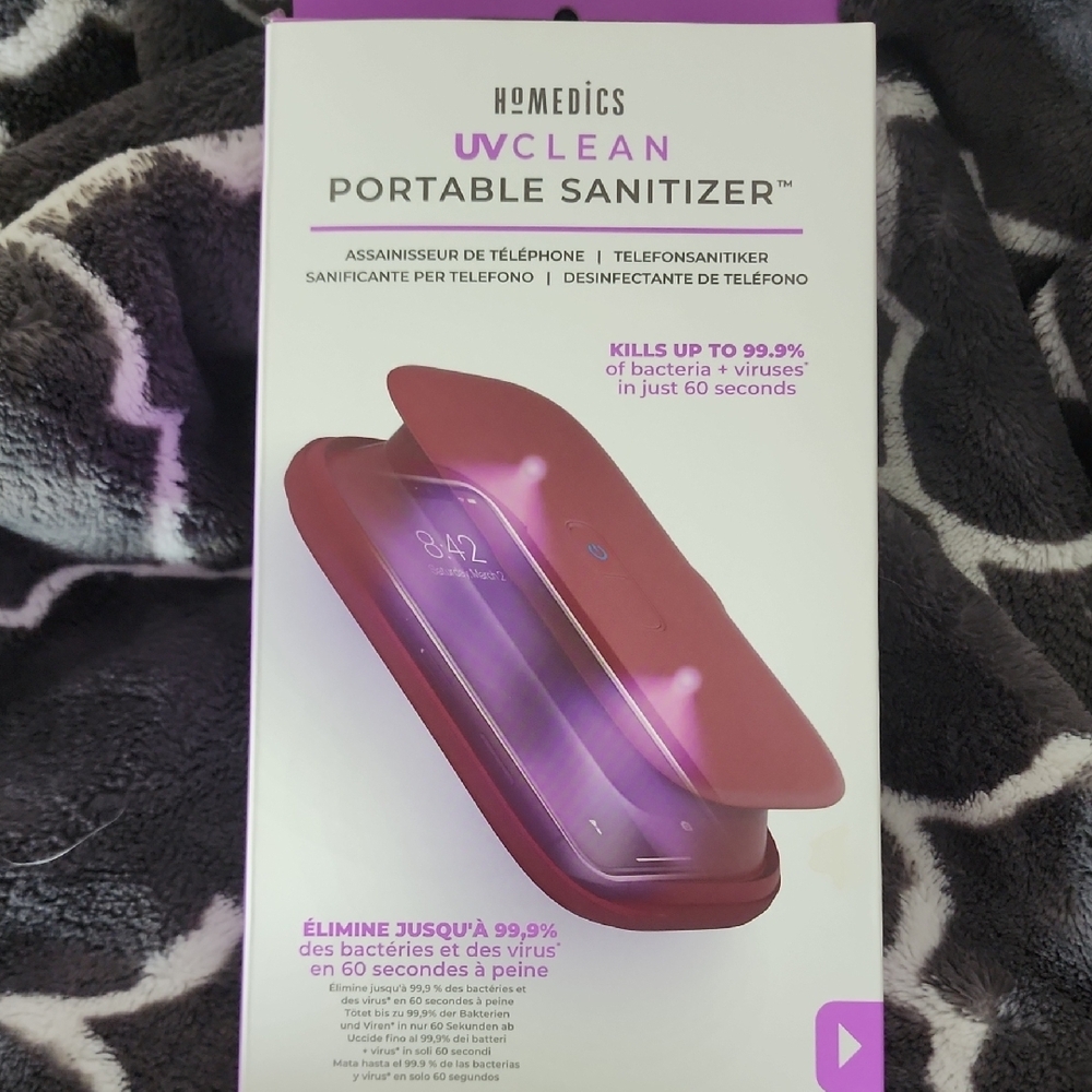 Homedics UVClean Portable Sanitizer Cell Phones Kills Up To 99% Bacteria Viruses